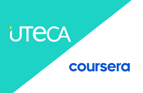 logos UTECA y Coursera nueva alianza