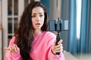 influencer confundida burnout