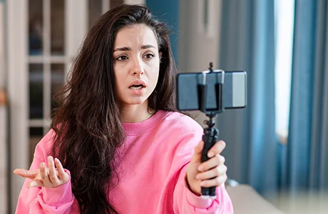 influencer confundida burnout